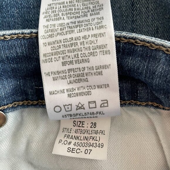 Joe's Jeans Women's Franklin Skinny High Rise Distressed Hem, Size 28 - Picture 6 of 8